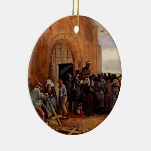 Verkoop van bouwschroot door Vincent van Gogh Keramisch Ornament (Rechts)