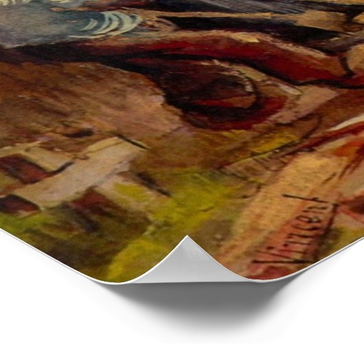 Verkoop van bouwschroot door Vincent van Gogh Poster (Hoek)