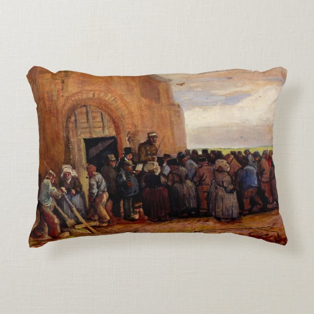 Verkoop van bouwsloop door Vincent van Gogh Accent Kussen (Voorkant)