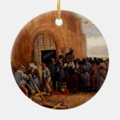 Verkoop van bouwsloop door Vincent van Gogh Keramisch Ornament (Achterkant)