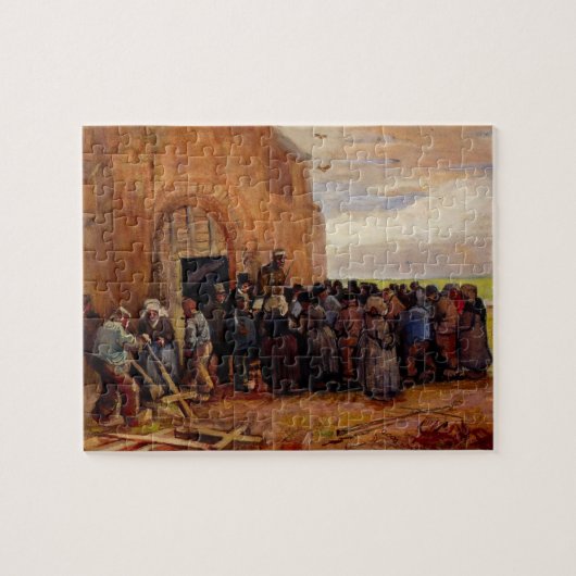 Verkoop van bouwsloop door Vincent van Gogh Legpuzzel (Horizontaal)