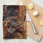 Verkoop van bouwsloop door Vincent van Gogh Theedoek (Quarter Fold)