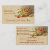 Verkoop van bruinvruchten visitekaartje (Voorkant / Achterkant)