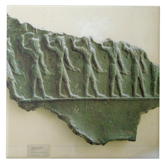 Verkoop van Elamite-strijders, Susa, Iran, Elamit Tegeltje (Voorkant)