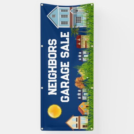 Verkoop van garage in de buurt spandoek (Verticaal)