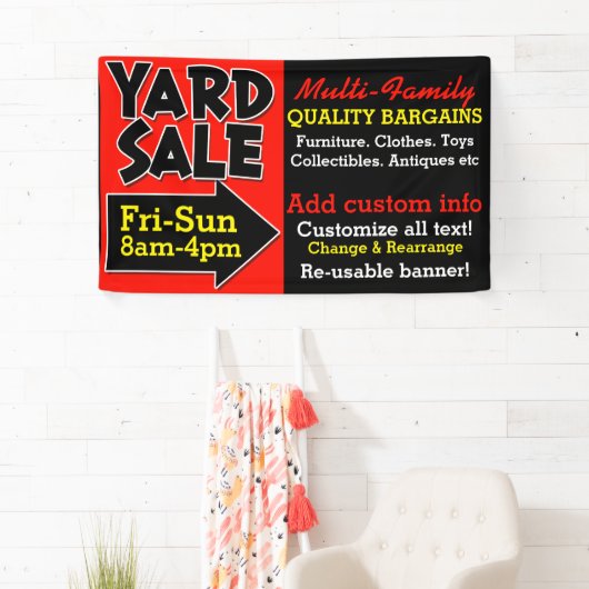 Verkoop van garagewinkelen herbruikbaar Adverteren Spandoek (Insitu)