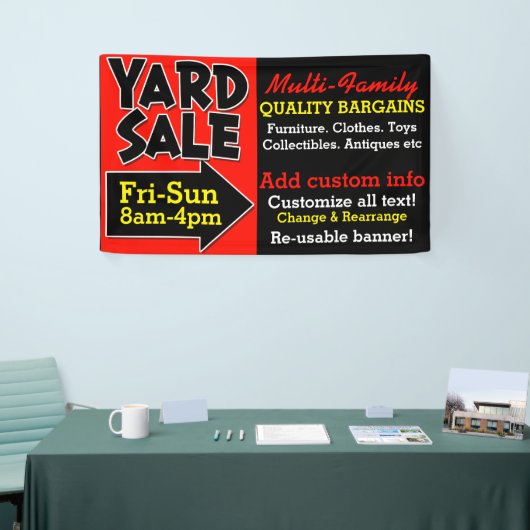 Verkoop van garagewinkelen herbruikbaar Adverteren Spandoek (Beurs)