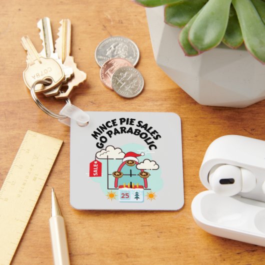 Verkoop van gehakte taart naar parabolisch sleutelhanger (Bureau)