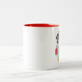 Verkoop van gehakte taart naar parabolisch tweekleurige koffiemok (Center)