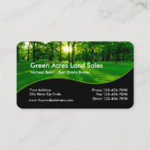 Verkoop van gronden voor onroerend goed visitekaartje (Voorkant)