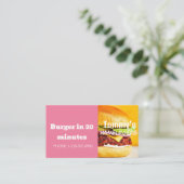 Verkoop van Hamburger Delivery Discount Visitekaartje (Staand voorkant)