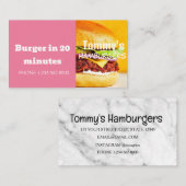 Verkoop van Hamburger Delivery Discount Visitekaartje (Voorkant / Achterkant)