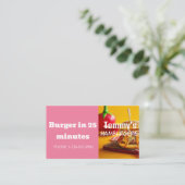 Verkoop van Hamburger Delivery Discount Visitekaartje (Staand voorkant)
