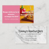 Verkoop van Hamburger Delivery Discount Visitekaartje (Voorkant / Achterkant)