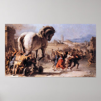 Verkoop van het paard van Troje Poster