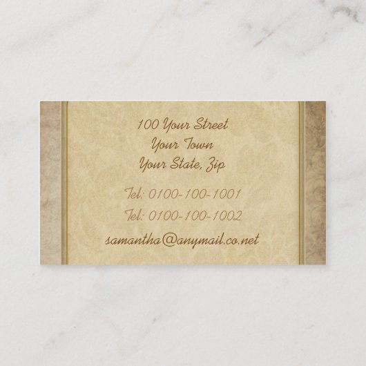 Verkoop van kaarten van het Mermaid Art-profiel Visitekaartje (Achterkant)