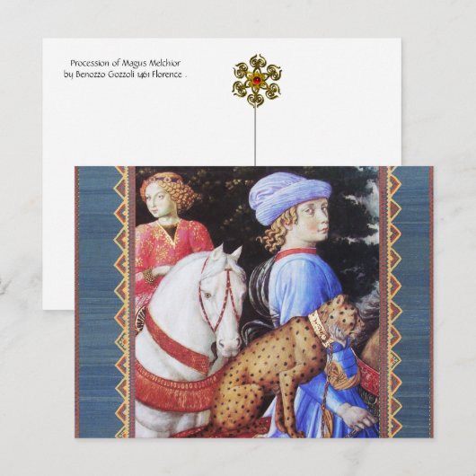 Verkoop van Magus Melchior, Paardenriders, Wilde K Briefkaart (Voorkant / Achterkant)