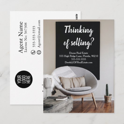 verkoop van mailingtransacties verwijzing onroeren briefkaart (Voorkant / Achterkant)