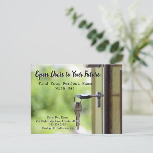 verkoop van mailingtransacties verwijzing onroeren briefkaart (Staand voorkant)