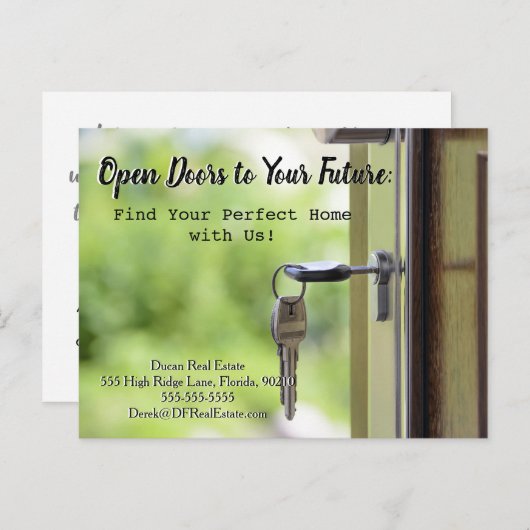 verkoop van mailingtransacties verwijzing onroeren briefkaart (Voorkant / Achterkant)