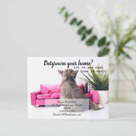 verkoop van mailingtransacties verwijzing onroeren briefkaart (Staand voorkant)