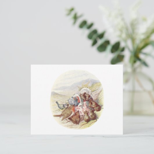  verkoop van mevrouw Tiggy Winkle die de vogels vo Briefkaart (Staand voorkant)