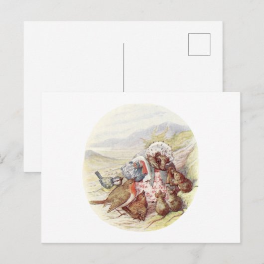  verkoop van mevrouw Tiggy Winkle die de vogels vo Briefkaart (Voorkant / Achterkant)