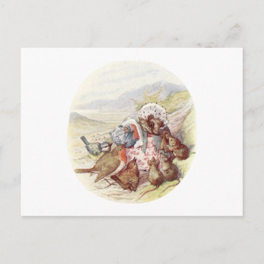 verkoop van mevrouw Tiggy Winkle die de vogels vo Briefkaart (Voorkant)