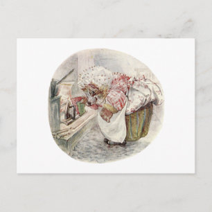verkoop van mevrouw Tiggy Winkle Domestic Chores Briefkaart