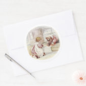  verkoop van mevrouw Tiggy Winkle Ironing Laundry Ronde Sticker (Envelop)