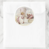  verkoop van mevrouw Tiggy Winkle Ironing Laundry Ronde Sticker (Tas)