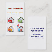 Verkoop van onroerend goed agent House Building Re Visitekaartje (Voorkant / Achterkant)