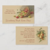 Verkoop van pepervruchten van kruisbessen visitekaartje (Voorkant / Achterkant)