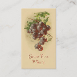 Verkoop van rode druiven visitekaartje
