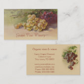 Verkoop van rode en witte druiven visitekaartje (Voorkant / Achterkant)