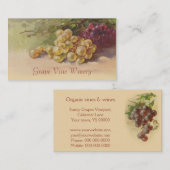 Verkoop van rode en witte druiven visitekaartje (Voorkant / Achterkant)