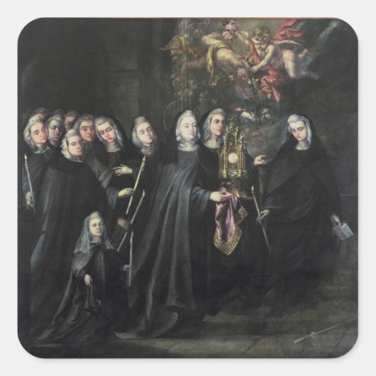 Verkoop van St. Clare met de Eucharistisch Vierkante Sticker (Voorkant)