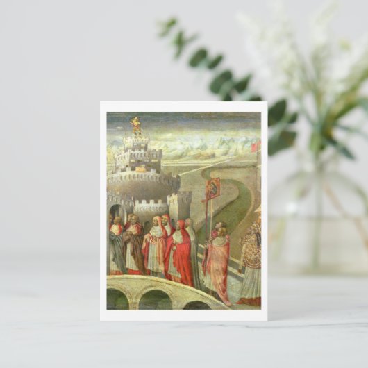 Verkoop van St. Gregory aan het Castel St. Angelo Briefkaart (Staand voorkant)