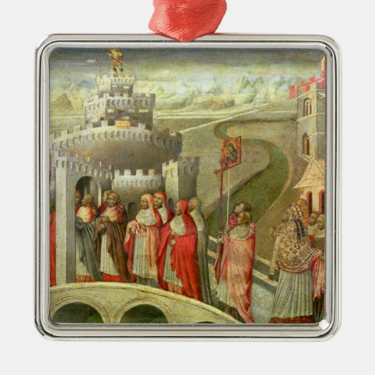 Verkoop van St. Gregory aan het Castel St. Angelo Metalen Ornament (Voorkant)