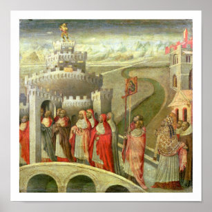 Verkoop van St. Gregory aan het Castel St. Angelo Poster