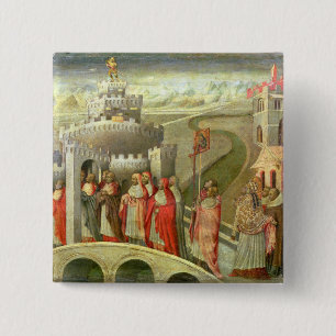 Verkoop van St. Gregory aan het Castel St. Angelo Vierkante Button 5,1 Cm