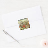 Verkoop van St. Gregory aan het Castel St. Angelo Vierkante Sticker (Envelop)