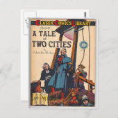 Verkoop van twee steden Comic Briefkaart (Voorkant / Achterkant)