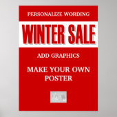 Verkoop van winterse bedrijfsklaring poster (Voorkant)