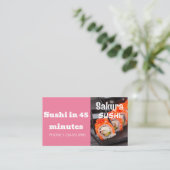 Verkoop verkoopvoorstel voor ushi-leveringkorting visitekaartje (Staand voorkant)