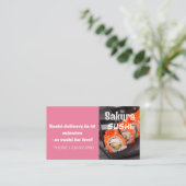 Verkoop verkoopvoorstel voor ushi-leveringkorting visitekaartje (Staand voorkant)