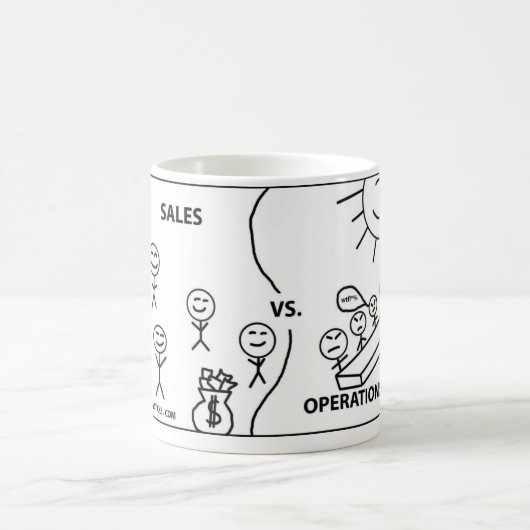 Verkoop versus Verrichtingen Koffiemok (Center)