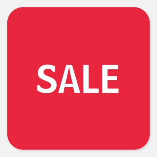 Verkoop Vierkante Sticker (Voorkant)