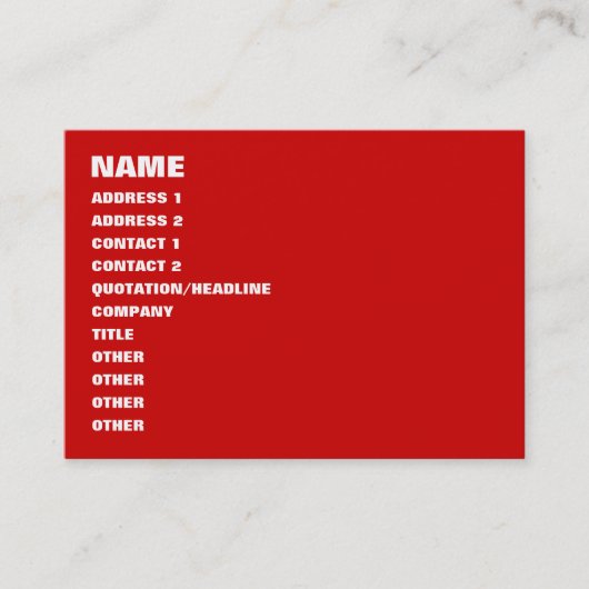 VERKOOP VISITEKAARTJE (Voorkant)