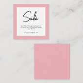 Verkoop Visitekaartje Informatiekaartje (Voorkant / Achterkant)